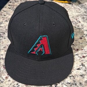 Black New Era Cap with Red and Teal Logo Arizona Diamondbacks
